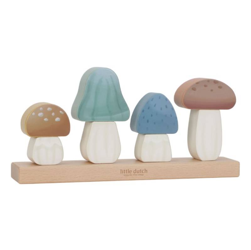 Little Dutch Stacking Puzzle Mushrooms Forest Friends saliekamas sēnes