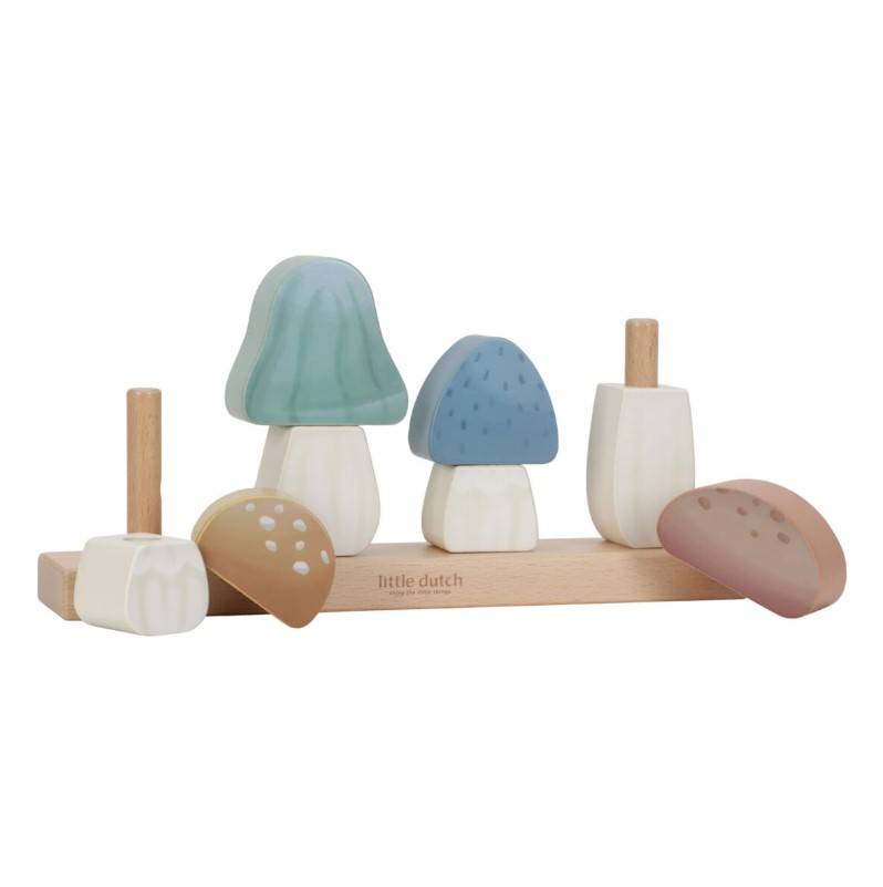 Little Dutch Stacking Puzzle Mushrooms Forest Friends saliekamas sēnes Little Dutch Stacking Puzzle Mushrooms Forest Friends saliekamas sēnes