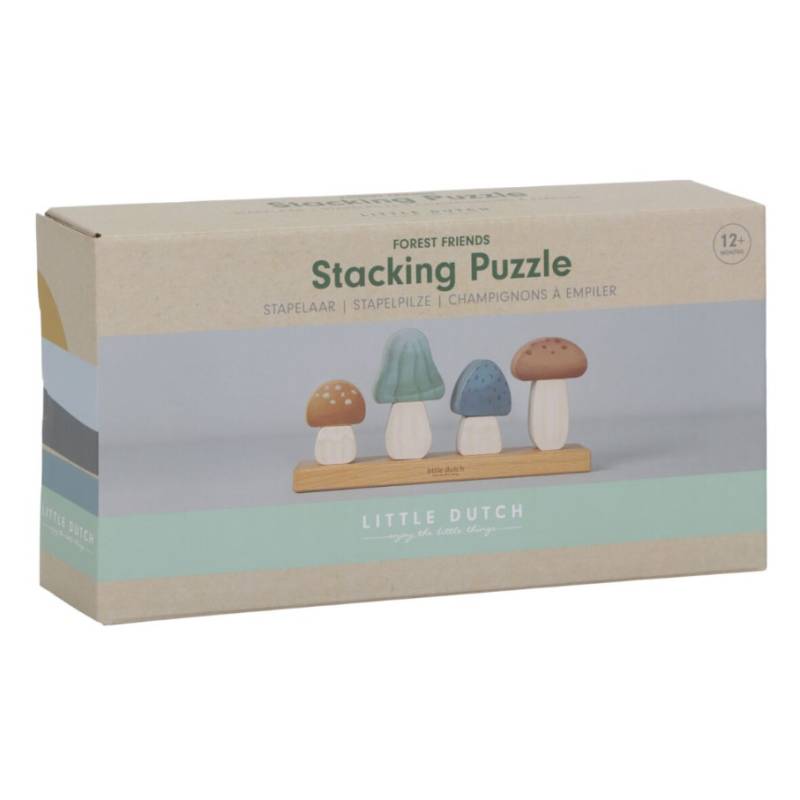 Little Dutch Stacking Puzzle Mushrooms Forest Friends saliekamas sēnes Little Dutch Stacking Puzzle Mushrooms Forest Friends saliekamas sēnes