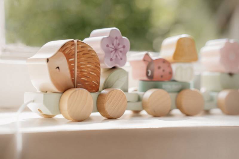 Little Dutch Stacking Train Hedgehog Fairy Garden koka vilciens Little Dutch Stacking Train Hedgehog Fairy Garden koka vilciens