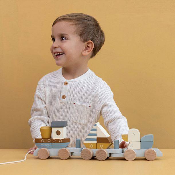 Little Dutch Stacking Train Sailors Bay koka vilciens Little Dutch Stacking Train Sailors Bay koka vilciens