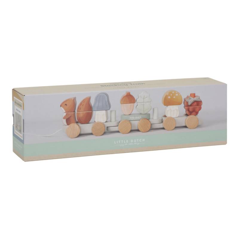 Little Dutch Stacking Train Squirrel Forest Friends koka vilciens