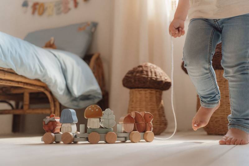 Little Dutch Stacking Train Squirrel Forest Friends koka vilciens