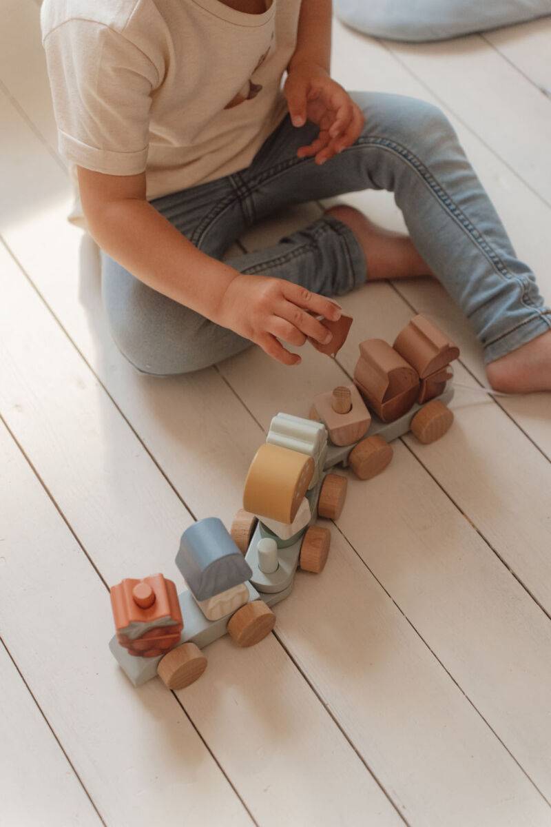 Little Dutch Stacking Train Squirrel Forest Friends koka vilciens