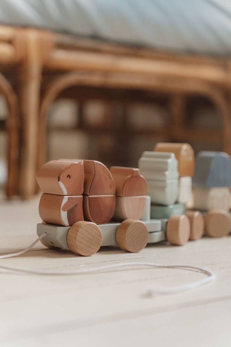 Little Dutch Stacking Train Squirrel Forest Friends koka vilciens