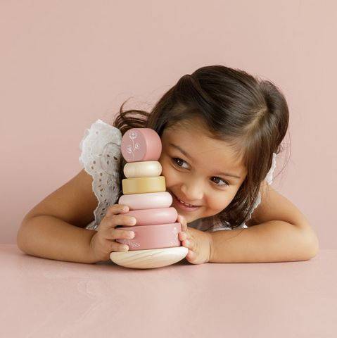 Little Dutch šūpojošā koka piramīda Rocking Ringstacker Flowers Little Dutch šūpojošā koka piramīda Rocking Ringstacker Flowers