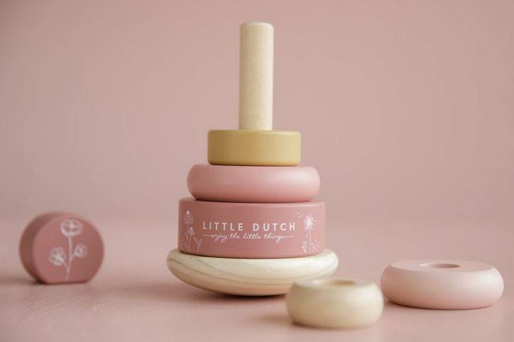 Little Dutch šūpojošā koka piramīda Rocking Ringstacker Flowers Little Dutch šūpojošā koka piramīda Rocking Ringstacker Flowers