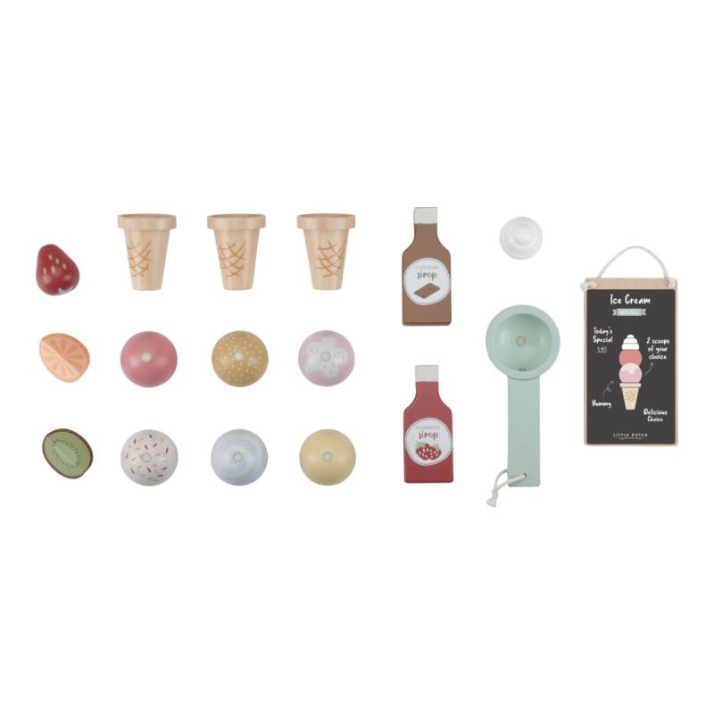 Little Dutch Toy ice cream shop koka saldējuma veikals Little Dutch Toy ice cream shop koka saldējuma veikals