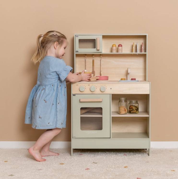 Little Dutch Toy Kitchen Mint FSC lielā koka virtuve