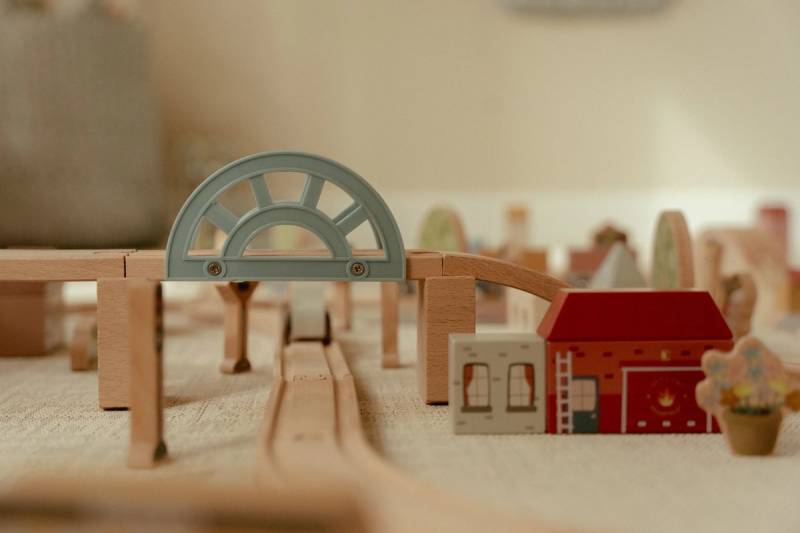 Little Dutch Train Track Set XL FSC  koka XL vilciena komplekts