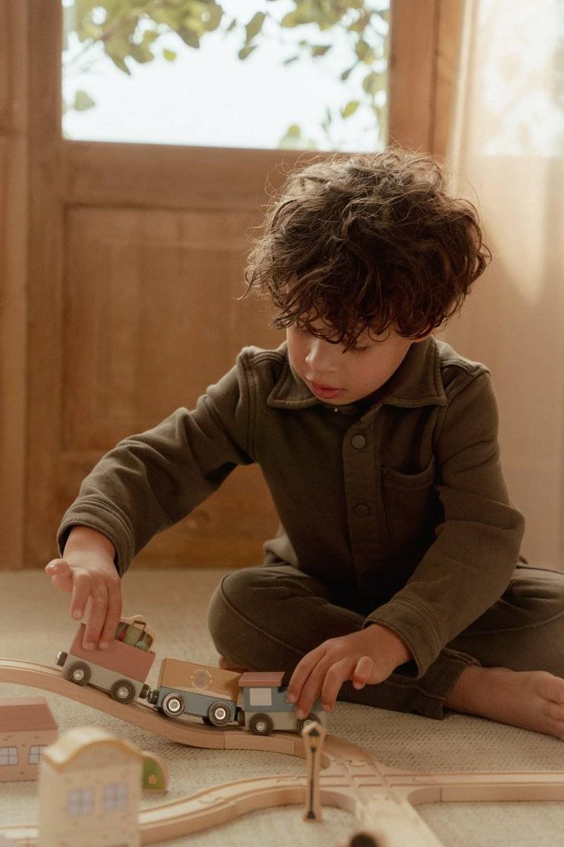 Little Dutch Train Track Set XL FSC  koka XL vilciena komplekts