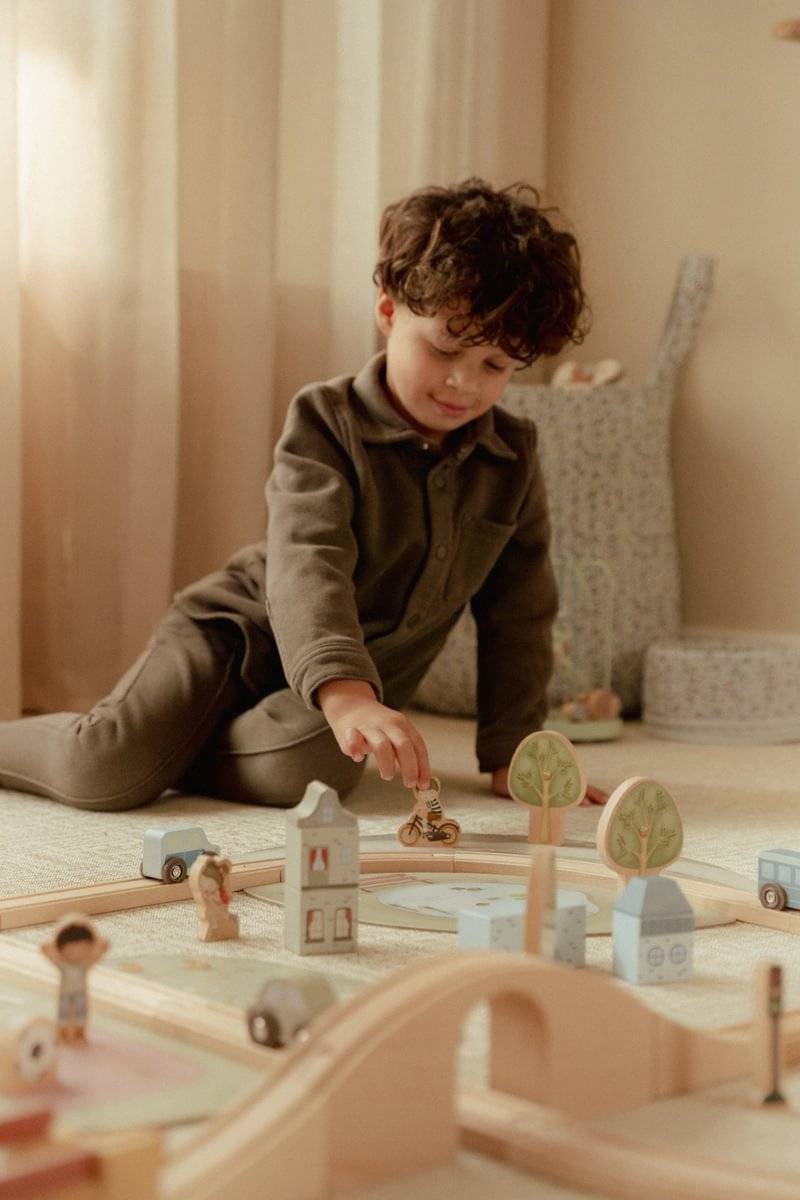 Little Dutch Train Track Set XL FSC  koka XL vilciena komplekts