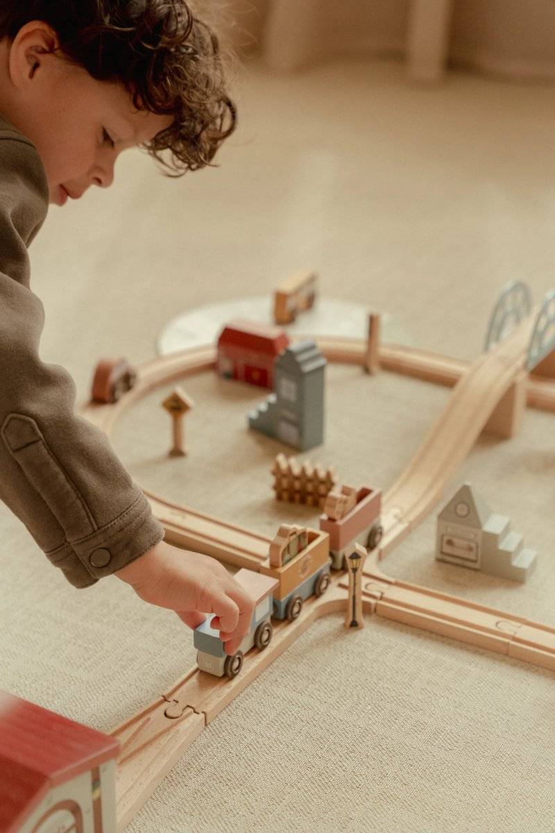 Little Dutch Train Track Set XL FSC  koka XL vilciena komplekts