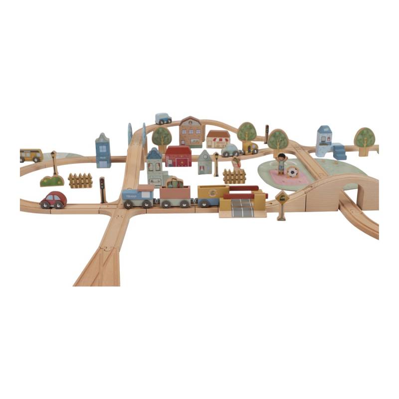 Little Dutch Train Track Set XL FSC  koka XL vilciena komplekts