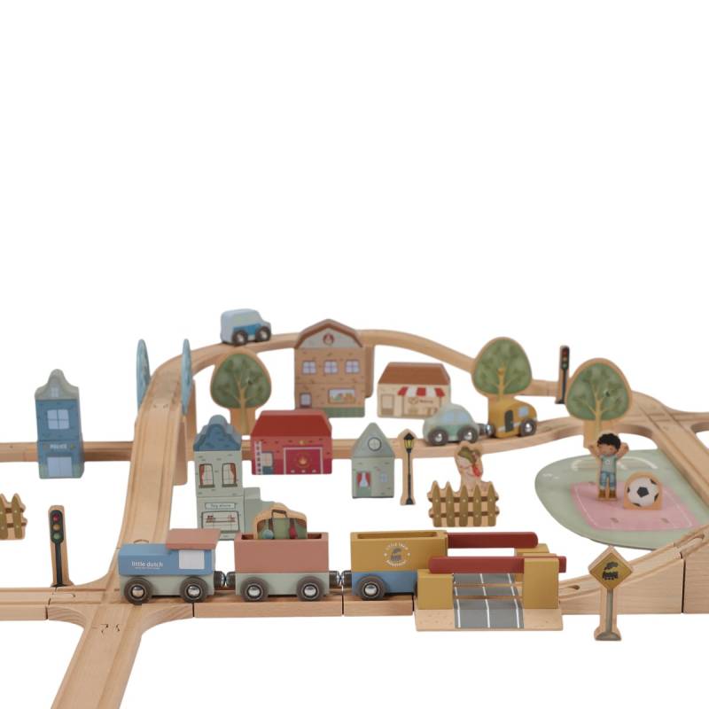 Little Dutch Train Track Set XL FSC  koka XL vilciena komplekts