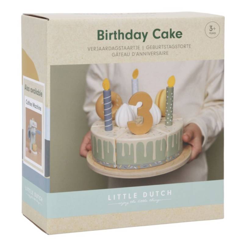 Little Dutch wooden birthday cake blue FSC koka dzimšanas diena kūka ar cipariem un dekorējumiem Little Dutch wooden birthday cake blue FSC koka dzimšanas diena kūka ar cipariem un dekorējumiem