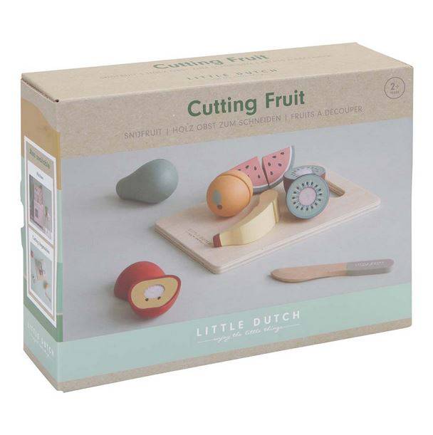 Little Dutch Wooden cutting fruits koka augļu komplekts Little Dutch Wooden cutting fruits koka augļu komplekts