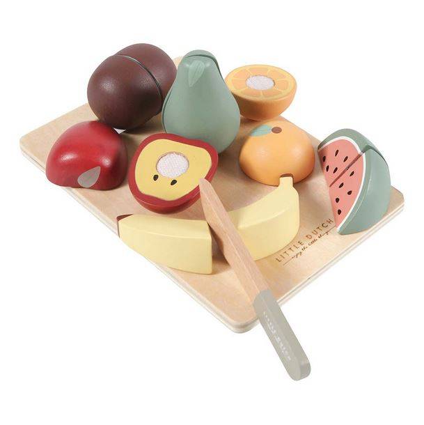 Little Dutch Wooden cutting fruits koka augļu komplekts Little Dutch Wooden cutting fruits koka augļu komplekts
