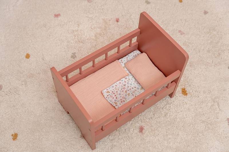 Little Dutch Wooden doll bed with textile FSC koka leļļu gulta Little Dutch Wooden doll bed with textile FSC koka leļļu gulta