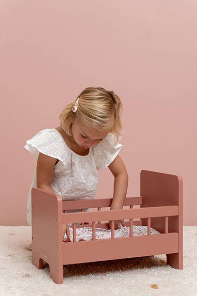 Little Dutch Wooden doll bed with textile FSC koka leļļu gulta Little Dutch Wooden doll bed with textile FSC koka leļļu gulta