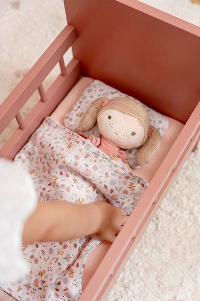 Little Dutch Wooden doll bed with textile FSC koka leļļu gulta Little Dutch Wooden doll bed with textile FSC koka leļļu gulta