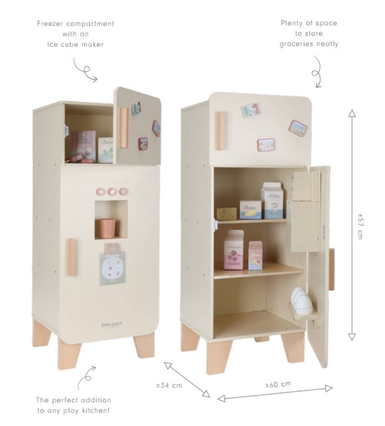Little Dutch Wooden Fridge FSC koka ledusskapis
