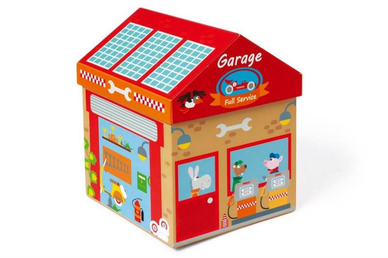 Scratch Play Box Garage 2 in 1 rotaļu kaste Garāža