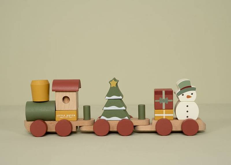 Stacking Train ´Christmas´ FSC – Limited Edition Ziemassvētku koka vilciens