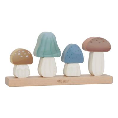 Little Dutch Stacking Puzzle Mushrooms Forest Friends saliekamas sēnes