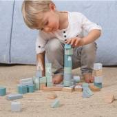 Koka klucīši spainī Blocks in tube blue