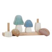 Little Dutch Stacking Puzzle Mushrooms Forest Friends saliekamas sēnes