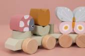 Little Dutch Stacking Train Flowers & Butterflies koka vilciens