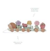 Little Dutch Stacking Train Hedgehog Fairy Garden koka vilciens