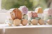 Little Dutch Stacking Train Hedgehog Fairy Garden koka vilciens