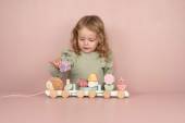 Little Dutch Stacking Train Hedgehog Fairy Garden koka vilciens