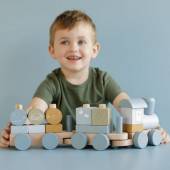 Little Dutch Stacking Train Ocean koka vilciens zils