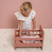 Little Dutch Wooden doll bed with textile FSC koka leļļu gulta