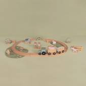Little Dutch wooden train track Little Farm FSC koka vilciena trase