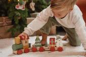 Stacking Train ´Christmas´ FSC – Limited Edition Ziemassvētku koka vilciens