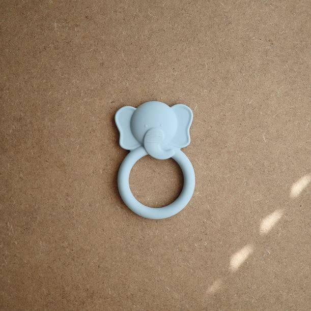 Mushie Teether Elephant Cloud zobgrauznis Zilonis