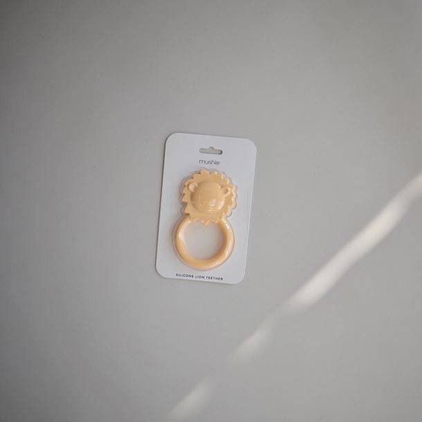 Mushie Teether Lion Soft Yellow zobgrauznis Lauva Mushie Teether Lion Soft Yellow zobgrauznis Lauva