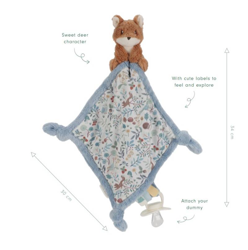 Little Dutch Cuddle cloth print Fox Forest Friends miega mīļlupatiņa Little Dutch Cuddle cloth print Fox Forest Friends miega mīļlupatiņa