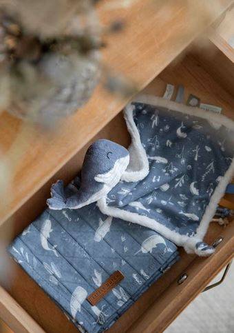 Little Dutch Cuddle cloth Whale Ocean Blue miega mīļlupatiņa zila Little Dutch Cuddle cloth Whale Ocean Blue miega mīļlupatiņa zila