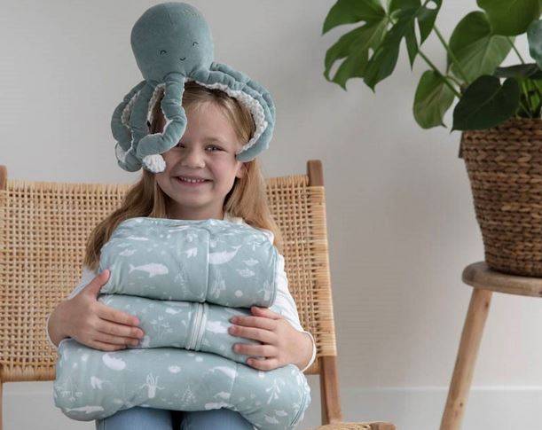 Little Dutch Cuddly toy Octopus Ocean Mint astoņkājis zaļš Little Dutch Cuddly toy Octopus Ocean Mint astoņkājis zaļš