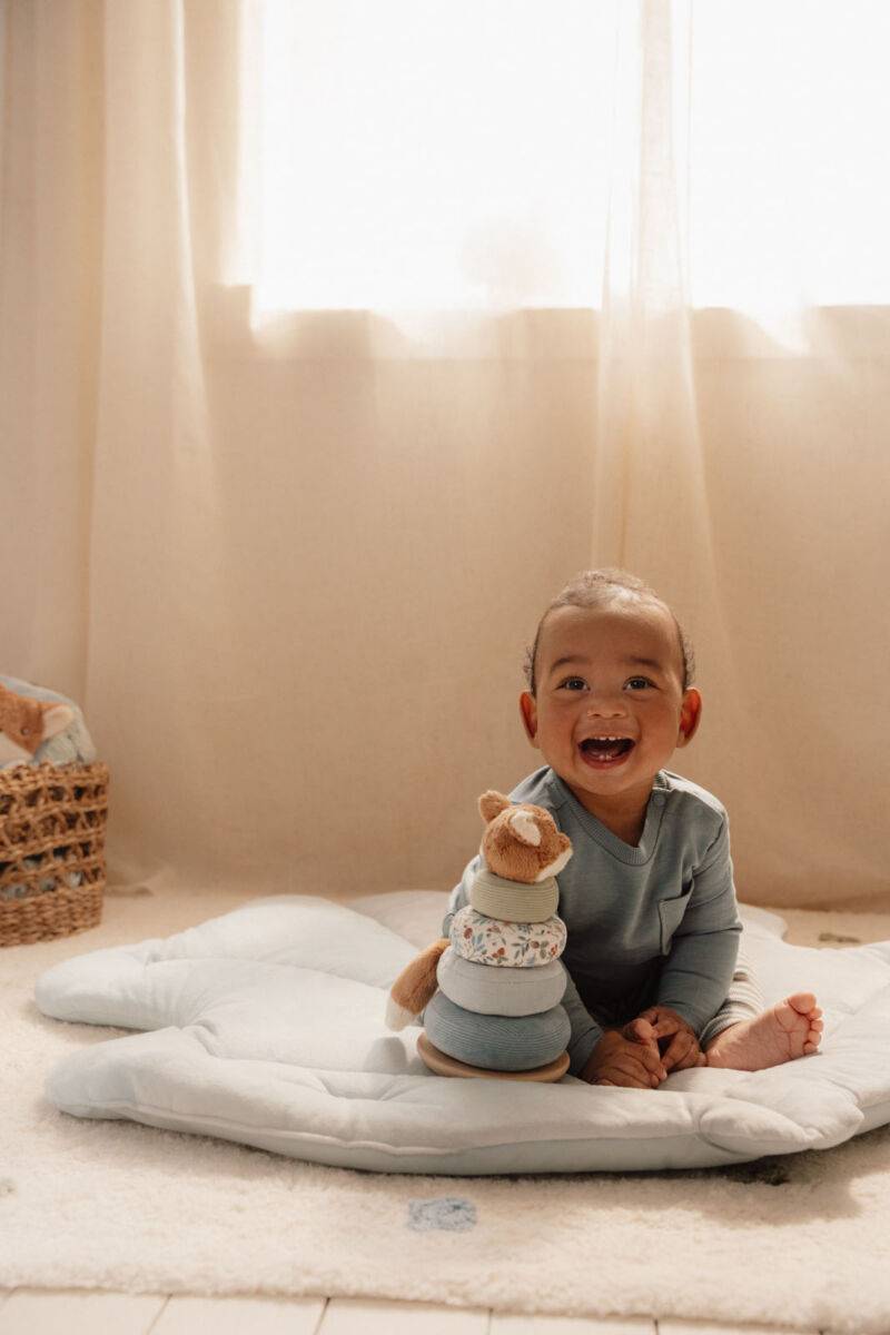 Little Dutch Rocking ring stacker Forest Friends šūpojošā koka piramīda