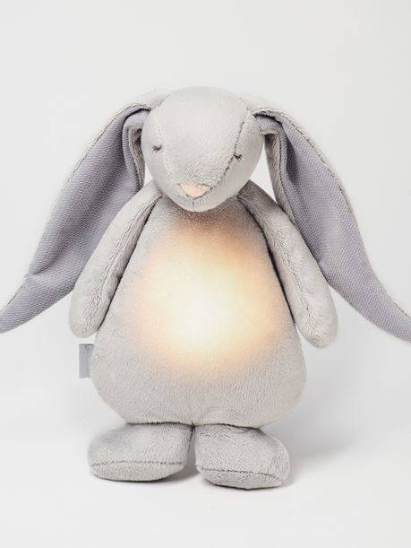 Moonie Humming Bunny – Silver pelēks zaķītis ar pelēkām austiņām