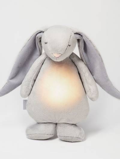 Moonie Humming Bunny – Silver pelēks zaķītis ar pelēkām austiņām
