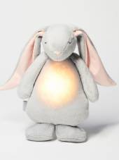 Moonie Humming Bunny – Cloud pelēks zaķītis ar rozā austiņām