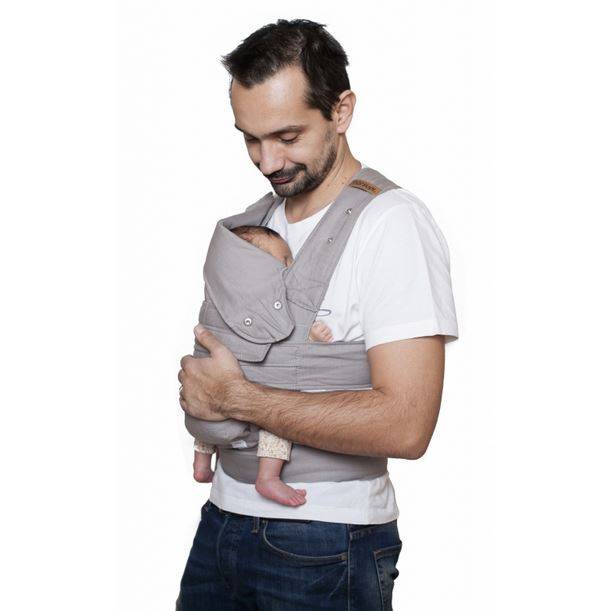 Ergonomiskā soma Marsupi Breeze ergosoma Light Grey (sastāvā lins) S/M izmērs Ergonomiskā soma Marsupi Breeze ergosoma Light Grey (sastāvā lins) S/M izmērs