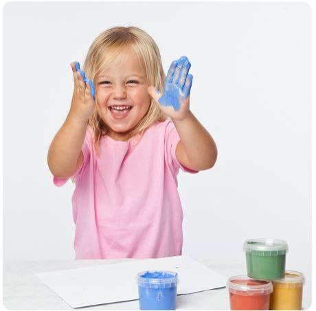 Grünspecht Organic finger paint yellow, red, blue, green pirkstiņkrāsas